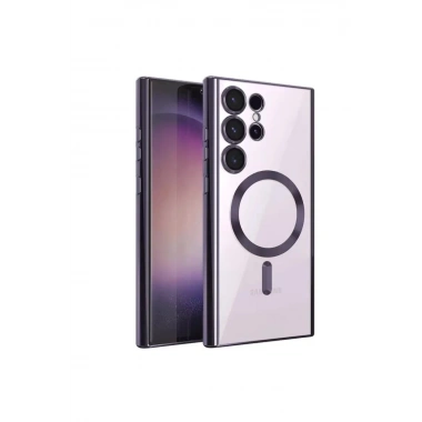 Mey İthalat®  Samsung Galaxy S24 Ultra Kılıf Kross Magneticsafe Kapak - Mor