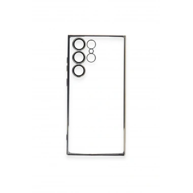 Mey İthalat®  Samsung Galaxy S24 Ultra Kılıf  Lensli Silikon - Gümüş