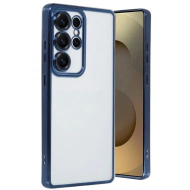 Mey İthalat®  Samsung Galaxy S24 Ultra Kılıf  Lensli Silikon - Lacivert