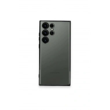 Mey İthalat®  Samsung Galaxy S24 Ultra Kılıf  Lensli Silikon - Yeşil