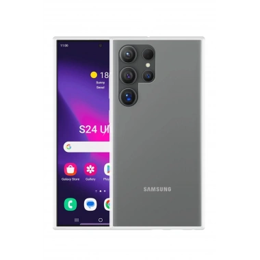 Mey İthalat®  Samsung Galaxy S24 Ultra Kılıf Lüx Şeffaf Silikon