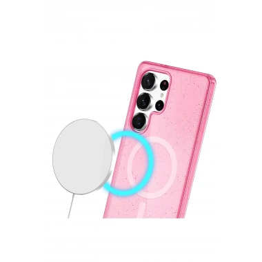 Mey İthalat® Samsung Galaxy S24 Ultra Kılıf Star Magsafe Kapak - Pembe