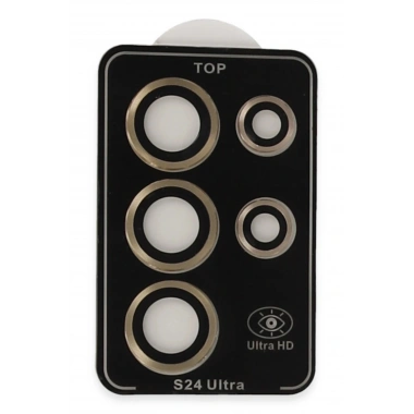 Mey İthalat®  Samsung Galaxy S24 Ultra PVD Metal Kamera Lens - Gold