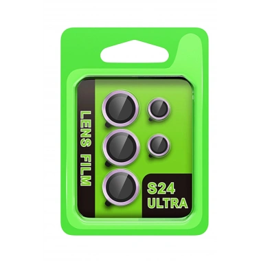 Mey İthalat® Samsung Galaxy S24 Ultra Raze Metal Kamera Lens - Mor
