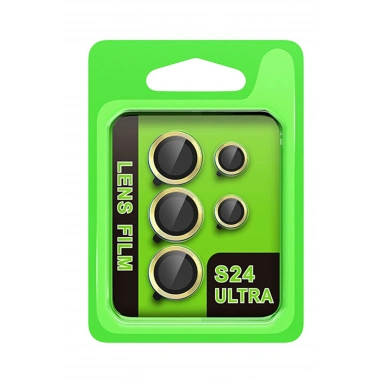 Mey İthalat® Samsung Galaxy S24 Ultra Raze Metal Kamera Lens - Sarı