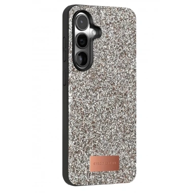 Mey İthalat®  Samsung Galaxy S25 Bright Simli Kapak - Gümüş