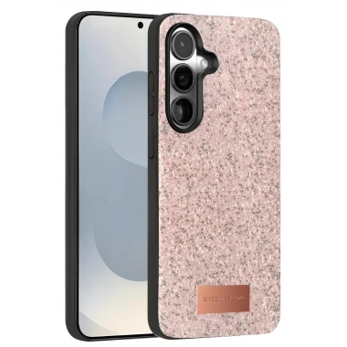 Mey İthalat® Samsung Galaxy S25 Bright Simli Kapak - Pembe