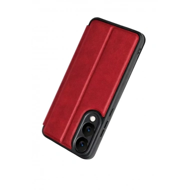 Mey İthalat®  Samsung Galaxy S25 Edge Flip Cover - Kırmızı