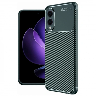 Mey İthalat®  Samsung Galaxy S25 Edge Kılıf Auto Focus Karbon Kapak - Koyu Yeşil