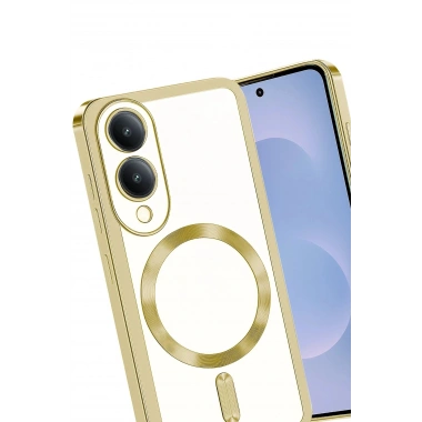 Mey İthalat®  Samsung Galaxy S25 Edge Kross Magneticsafe Kapak - Gold