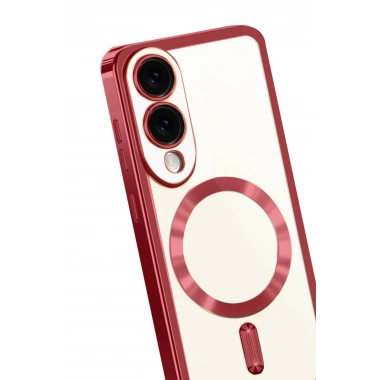 Mey İthalat®  Samsung Galaxy S25 Edge Kross Magneticsafe Kapak - Kırmızı