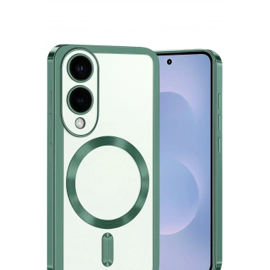 Mey İthalat®  Samsung Galaxy S25 Edge Kross Magneticsafe Kapak - Koyu Yeşil