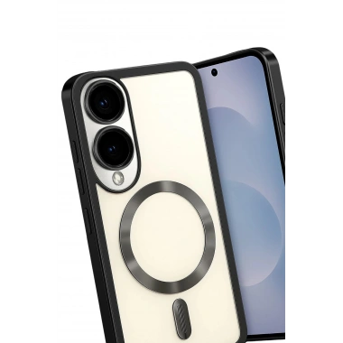 Mey İthalat®  Samsung Galaxy S25 Edge Kross Magneticsafe Kapak - Siyah