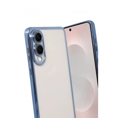 Mey İthalat®  Samsung Galaxy S25 Edge  Lensli Silikon - Açık Mavi