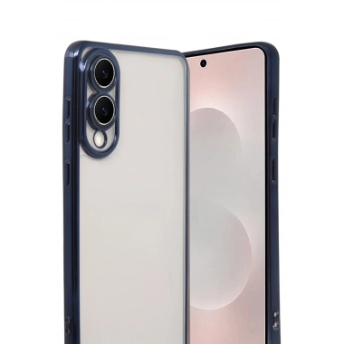 Mey İthalat®  Samsung Galaxy S25 Edge  Lensli Silikon - Lacivert