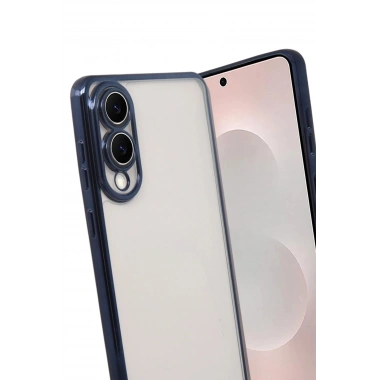Mey İthalat®  Samsung Galaxy S25 Edge  Lensli Silikon - Lacivert