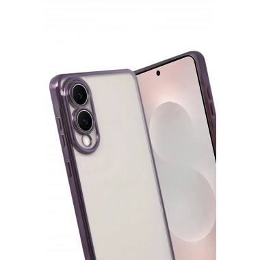 Mey İthalat®  Samsung Galaxy S25 Edge  Lensli Silikon - Mor