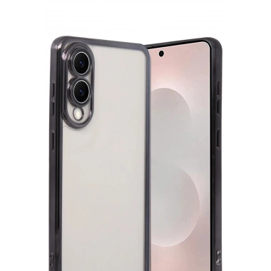 Mey İthalat®  Samsung Galaxy S25 Edge  Lensli Silikon - Siyah