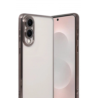 Mey İthalat®  Samsung Galaxy S25 Edge  Lensli Silikon - Titan Gri