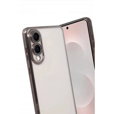 Mey İthalat®  Samsung Galaxy S25 Edge  Lensli Silikon - Titan Gri