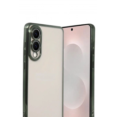 Mey İthalat®  Samsung Galaxy S25 Edge  Lensli Silikon - Yeşil