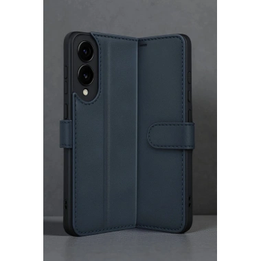 Mey İthalat®  Samsung Galaxy S25 Edge Trend S Plus Kapaklı Kılıf - Lacivert