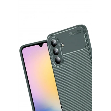 Mey İthalat®  Samsung Galaxy S25 FE Auto Focus Karbon Kapak - Koyu Yeşil