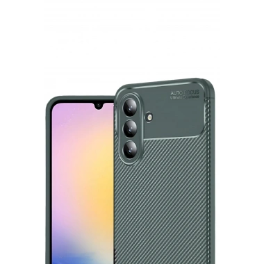 Mey İthalat®  Samsung Galaxy S25 FE Auto Focus Karbon Kapak - Koyu Yeşil