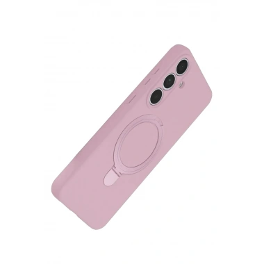 Mey İthalat®  Samsung Galaxy S25 FE Regal Magsafe Standlı Kapak - Açık Pembe