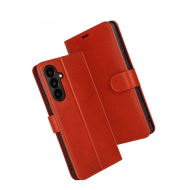 Mey İthalat®  Samsung Galaxy S25 FE Trend S Plus Kapaklı Kılıf - Kırmızı