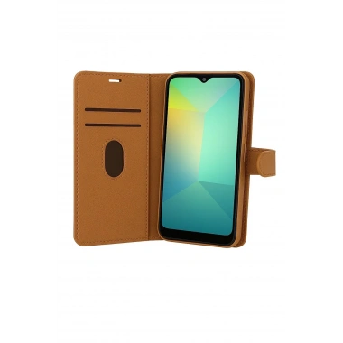 Mey İthalat®  Samsung Galaxy S25 FE Trend S Plus Kapaklı Kılıf - Taba