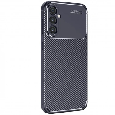 Mey İthalat®  Samsung Galaxy S25 Kılıf Auto Focus Karbon Kapak - Lacivert