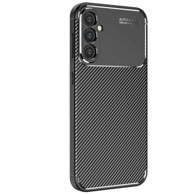 Mey İthalat®  Samsung Galaxy S25 Kılıf Auto Focus Karbon Kapak - Siyah
