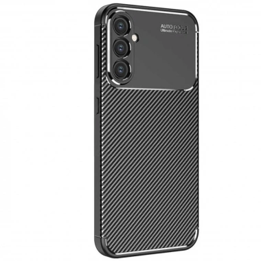 Mey İthalat®  Samsung Galaxy S25 Kılıf Auto Focus Karbon Kapak - Siyah
