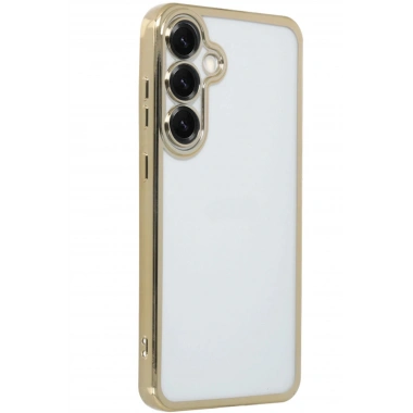 Mey İthalat®  Samsung Galaxy S25 Kılıf  Lensli Silikon - Gold