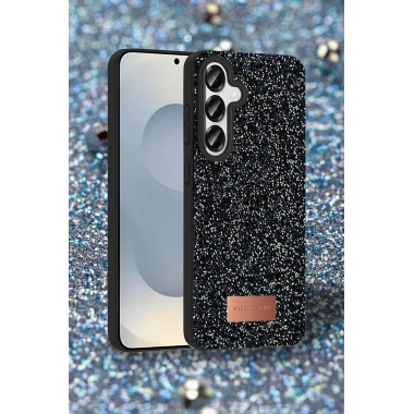 Mey İthalat®  Samsung Galaxy S25 Plus Bright Simli Kapak - Derin Mor