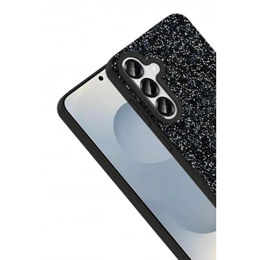 Mey İthalat®  Samsung Galaxy S25 Plus Bright Simli Kapak - Gümüş