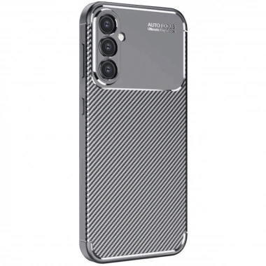 Mey İthalat®  Samsung Galaxy S25 Plus Kılıf Auto Focus Karbon Kapak - Gri