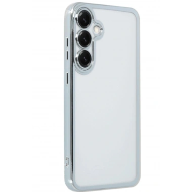 Mey İthalat®  Samsung Galaxy S25 Plus Kılıf  Lensli Silikon - Gümüş