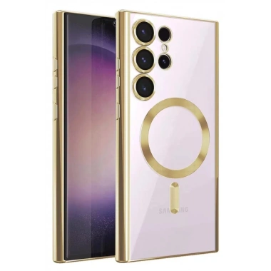 Mey İthalat®  Samsung Galaxy S25 Ultra Kılıf Kross Magneticsafe Kapak - Gold