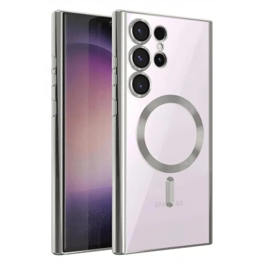 Mey İthalat®  Samsung Galaxy S25 Ultra Kılıf Kross Magneticsafe Kapak - Gümüş