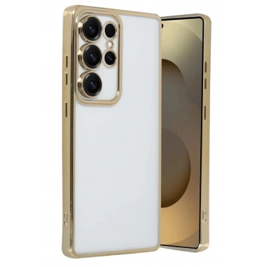 Mey İthalat®  Samsung Galaxy S25 Ultra Kılıf  Lensli Silikon - Gold