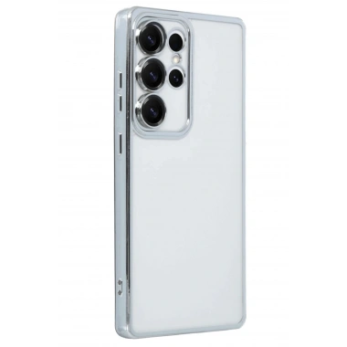 Mey İthalat®  Samsung Galaxy S25 Ultra Kılıf  Lensli Silikon - Gümüş
