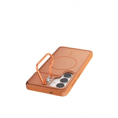 Mey İthalat® Samsung Galaxy S26 Pale Magsafe Standlı Kapak - Turuncu