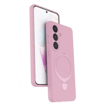 Mey İthalat®  Samsung Galaxy S26 Plus Regal Magsafe Standlı Kapak - Açık Pembe
