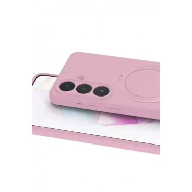Mey İthalat®  Samsung Galaxy S26 Plus Regal Magsafe Standlı Kapak - Açık Pembe