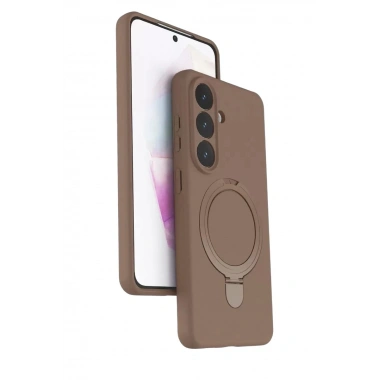 Mey İthalat®  Samsung Galaxy S26 Plus Regal Magsafe Standlı Kapak - Çöl Titanyum
