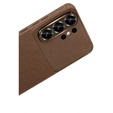 Mey İthalat®  Samsung Galaxy S26 Ultra Auto Focus Karbon Kapak - Kahverengi