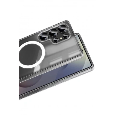 Mey İthalat®  Samsung Galaxy S26 Ultra Magneticsafe Şeffaf Silikon - Şeffaf
