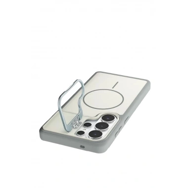Mey İthalat® Samsung Galaxy S26 Ultra Pale Magsafe Standlı Kapak - Beyaz